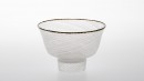 Bol blanc, rythme 3.0823. Dimensions : diameter 150mm, height 97mm. Borosilicate glass. - Laurence Brabant Alain Villechange