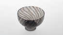 Bol noir, rythme 1.0823. Dimensions : diameter 120mm, height 90mm. Borosilicate glass. - Laurence Brabant Alain Villechange