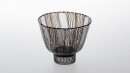 Bol noir, rythme 6.0823. Dimensions : diameter 125mm, height 103mm. Borosilicate glass. - Laurence Brabant Alain Villechange