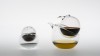INSEPARABLES. Sets for salt and pepper, oil and vinegar. With supplied corks to protect contains when no use. <br />Dimensions of the salt and pepper set : diameter 50mm, height 55mm. <br />Dimensions of the oil and vinegar set : diameter 63mm, height 80mm. <br /><br />Photographic credit : Xavier Nicostrate. - Laurence Brabant Alain Villechange